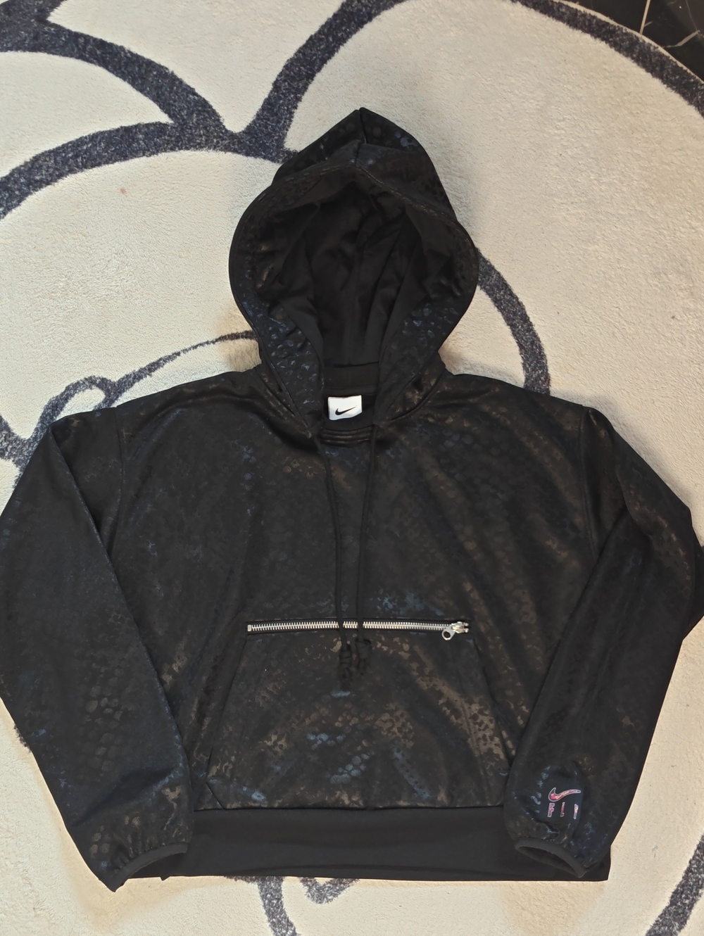 Nike Black Hooded Performance Pullover Jacket